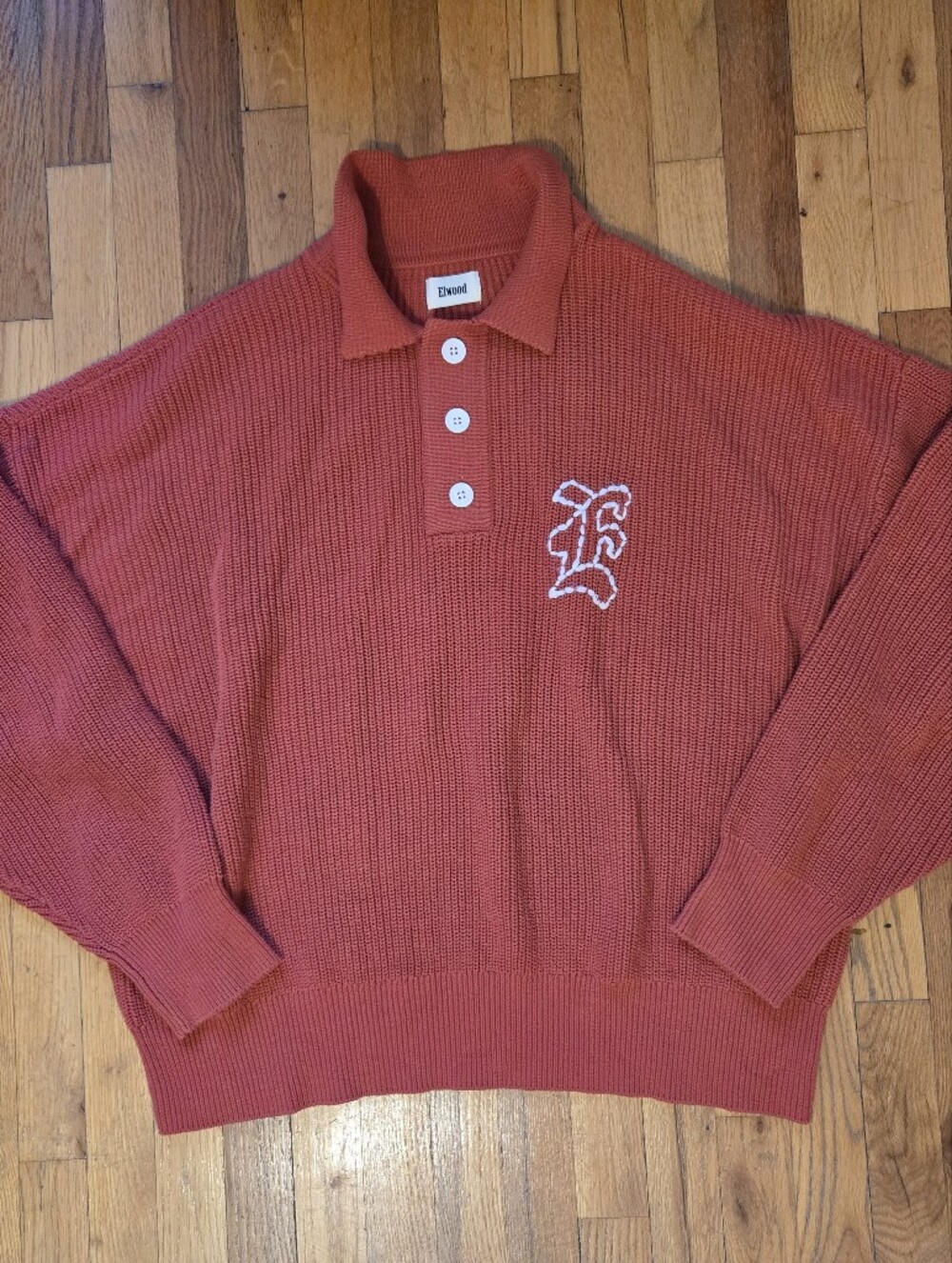 Elwood Sweater Large Red Brick